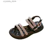 Girls Sandals Rhinestone Sandal Summer Shoes Kids Designer Shoes Childrens Sandals Open Toe Soft Shoes 2022 L230518