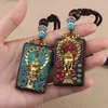 Hanger Kettingen 30 Ontwerpen Etnische Stijl Handgemaakte Thangka Zwart Sandelhout Ketting Olifant God Bagua Merk Toem Exotisch