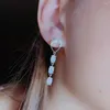 Boucles d'oreilles à tige Cadeau d'anniversaire Arrivée Boucle d'oreille en opale naturelle et véritable en argent sterling 925