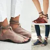 Sandaler Summer Women's Flat Pu Compound Fish Mouth Ankle Strap Metal Peep-Toe Fashion Casual Walking Woman Shoes