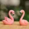 Tuindecoraties 8 stks Beeldje Flamingo Miniatuur Mini Hars Dieren Standbeeld Eetkamer Tafel Decor