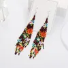 Dangle Earrings Vintage Ethnic Multi Colors Long Drop Tassel For Women Earring Wedding Statement Fashion Jewelry Female