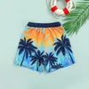 Shorts FOCUSNORM Children's Kids Boys Casual Beach Shorts Summer Fashion Pattern Printing Drawstring Waist Swim Shorts 2-6Y 230620