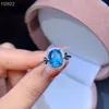 Cluster Ringen Cupid's Arrow Charmant Blue Topaz Gem Ring Voor Vrouwen Zilver Engagement 8X10mm Natuurlijke Kleur meisje Verjaardagscadeau