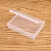 Scatola di immagazzinaggio di plastica trasparente Scatole di immagazzinaggio di gioielli di plastica quadrata trasparente Scatola per biglietti da visita 9,2 * 6 * 2 cm