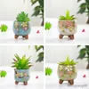 Planters POTS GARDENING MESKLY MINI Söt blomkruka Keramik tumfärg Handmålad vägg Planter Home Garden Ceramic Decor R230621