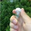 Mini botellas de vidrio con tornillo de plástico Tapa blanca Frascos transparentes Botella 5ml 6ml 7ml 10ml 14ml Tarros 100pcshigh qualtit Njqdk