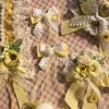 Partyzubehör Original hausgemachte Lolita zarte gelbe Haarspangen weiche Mädchen-Haar-Accessoires Stil KC Handmade
