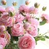 Fleurs décoratives 10 pièces Rose pivoine fleur artificielle frais Style européen occidental décoration de la maison mur de mariage