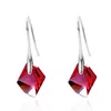 Dangle Earrings ER-00311 In Korean Fashion Crystal Jewerly Wedding Gift Silver Plated Irregular Drop Earring For Women Accessories