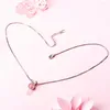 Pendant Necklaces Strawberry Crystal Little Pendants Necklace For Women 2023 Trendy Korean Fashion Neck Jewelry Sweater Chain