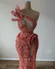 2023 ASO EBI Mermaid Red Prom Dress Crystals Sequined Lace Evening Formal Party Second Reception Birthday Bridesmaid Engagementklänningar Klänningar Robe de Soiree ZJ423