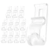 Tenda 12 pezzi Pull Bead Hook Sheer Clear Clips Tenda avvolgibile Corda di sicurezza Paralume in acrilico Anelli per doccia