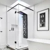 Badrumduschhuvuden Led Light Panel Waterfall Rain Digital Display Facet Set Spa Massage Jet Column Mixer Tap Tower System 230620