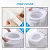 Toilet Seat Covers 30Pcs Disposable Cover Mat Portable 100 Waterproof Safety Pad for Travel Camping Bathroom Accessiories 230620