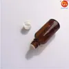 Wholesale 30ml Amber Glass Bottles with Leakproof Stopper Cap Liquid Jars Essential Oil Bottle 24pcs/lothigh qualtity Jovhe