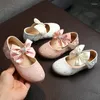 Platte Schoenen Kinderen Lente Baby Meisje Princesa Mode Strass Boog Kinderen Leer Voor Kleine Meisjes 1 2 3 4 5 6 jaar