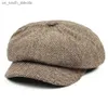 Baker Boy Cap Fashion Gatsby Hat Men Tweed Beret Winter Regulowane ciepłe newsboy czapki kapelusze męskie czapki ośmiornicy tata kapelusz hombre l230523
