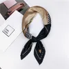 Scarves Pleated Square Satin Scarf Artificial Wrinkle Silk Foulard Femme Elegant Women's Wrap Handkerchief Bandana Bag Accessories