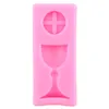 Baking Moulds Charlice Cup Baptism Trophy Silicone Mold Cross Fondant Molds Communition Cake Icing Mould Candy Chocolate 230620