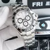 Män Daytongna Watch Ceramic Bezel Automatisk mekanisk rörelse med vattentät designer Titta på rostfritt stålrem