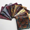 Pocket Square 10Pcs/Lot Paisley Floral Pocket Square Men Suit Hank Striped Pattern Cotton Handkerchiefs Blue Hankies Wedding Accessories B188 230620