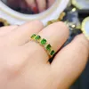 Cluster Rings Natural Diopside Ring 925 Серебряный сертифицированный 3х4 мм белый драгоценный камень красивый подарок для девочек