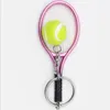 Sleutelhangers Fashion Mix Color Metal Tennis Racket Hanger Sleutelhangers Sport Style Charm Rings Gift Y15790