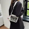 Abendtaschen, transparente Tasche, modische Umhängetasche, PVC, Schultertasche mit abnehmbarem Riemen für Damen und Mädchen