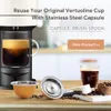 コーヒーフィルターicafilasvertuo vertuo refillable capsuleネスプレッソベルトゥオリンのためのステンレス鋼フィルター次のマシン230620