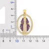 Chaînes AIBEF Ovale Évider Vierge Marie Pendentif 5 Couleurs Cuivre Zircone Collier De Style Occidental Religieux Prier Bijoux Cadeau En Gros