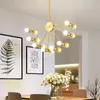 Lampes suspendues nordique moderne Simple lumières salon décor Led anneau lumière luxe maison Art chambre salle à manger éclairage créatif