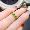 Cluster Rings Natural Diopside Ring 925 Серебряный сертифицированный 3х4 мм белый драгоценный камень красивый подарок для девочек