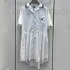 Robes de piste Designer Femmes Robe Tee Shirts Avec Lettres Broderie Filles Lâche Jersey Débardeur A-ligne À Manches Courtes Chemise Haut De Gamme JPC9