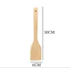 30*6cm Bamboo Spoon Spatula 6 Styles Portable Wooden Utensil Kitchen Cooking Turners Slotted Mixing Holder Shovels JL1261