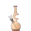 Vintage Premium Cam Beher Bong Nargile Ay Tasarım Electoplate 8inch Bubbler Sigara Boru Fabrikası Doğrudan Satış Toptan