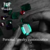 Anel Solitaire Kuololit Handset Customize Natural Diamonds Solid 18k 14K Gold ANEL e Brincos Jóias Finas Anéis de Noivado 230620