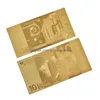 Autres Fournitures De Fête D'événement 7 Feuilles / Ensembles Étanche En Plastique Feuille D'or Art Bar Créativité Collection Souvenir Copie Faux Argent Euro Dhmzp