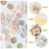 Gift Wrap 18Pcs/each Vintage Wax Seal Stamp Stickers Diy Scrapbooking Journal Planner Decorations Korean Stationery Envelope Sealing Tags