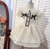 Mädchenkleider Einzelhandel Neue Baby Mädchen Sommer Bogen Kleid Prinzessin Kinder Swee Party Kleid Urlaub 2-7 T AA230531