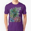 Camisetas masculinas Manchas margarida masculina T-shirt macia e confortável Tops camiseta Camiseta Roupas Margaridas Flor Floral Bonito Brilhante