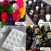 Dhl halloween bakning mögel skalle godis mögel silikon skalle form gummi choklad godis gelé mögel grossist