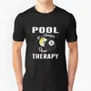 Mannen T-shirts Grappige Biljart Pool Het Is Er Dan Therapie Speler Gift Mannen T-shirt Zachte Comfortabele Tops tshirt Tee Shirt