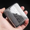 Light Luxury and Portable 20 Capacity Portable Metal Men Ultra-thin Creative Anti-pressure Metal Iron Cigarette Case Factory Direct Sale