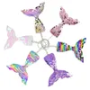 Nouveau 6 pièces sirène fête cadeaux porte-clés Bracelet ornements sirène thème fête d'anniversaire décoration fille bébé douche faveurs enfants jouet