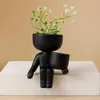 Wazony ceramiczny wazon mini osobowość mięsista kwiatowy figurka domowa wyposażenie domu ogrodowe nordycka dekoracja salonu