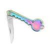 Key -nóż w kształcie mini serca klawisza klęską ze stali nierdzewnej Składanie noża Portable Pocket Pocket Camping Tools