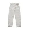 Jeans voor heren Sauce Zhan Mens Selvedge Denim Wit Regular Fit Hight Rise 14 Oz One Wash