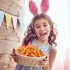 New 10/20Pcs Easter Hanging Glitter Carrot Ornaments Easter Party DIY Crafts Mini Foam Carrot Pendant Decorations for Home Kids Toy