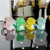 Keychains Trendy Cute Transparent Dinosaur Keychain Creative Friend Gift Key Ring Holder Couple Pendant Jewelry Women Accessories